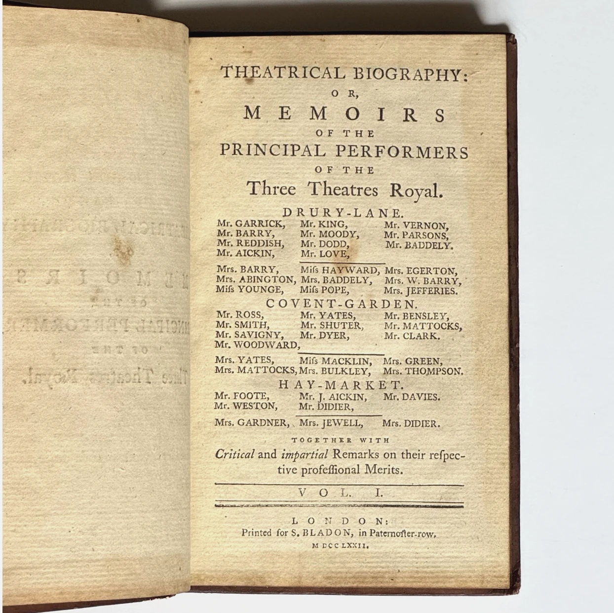 Theatrical Biography