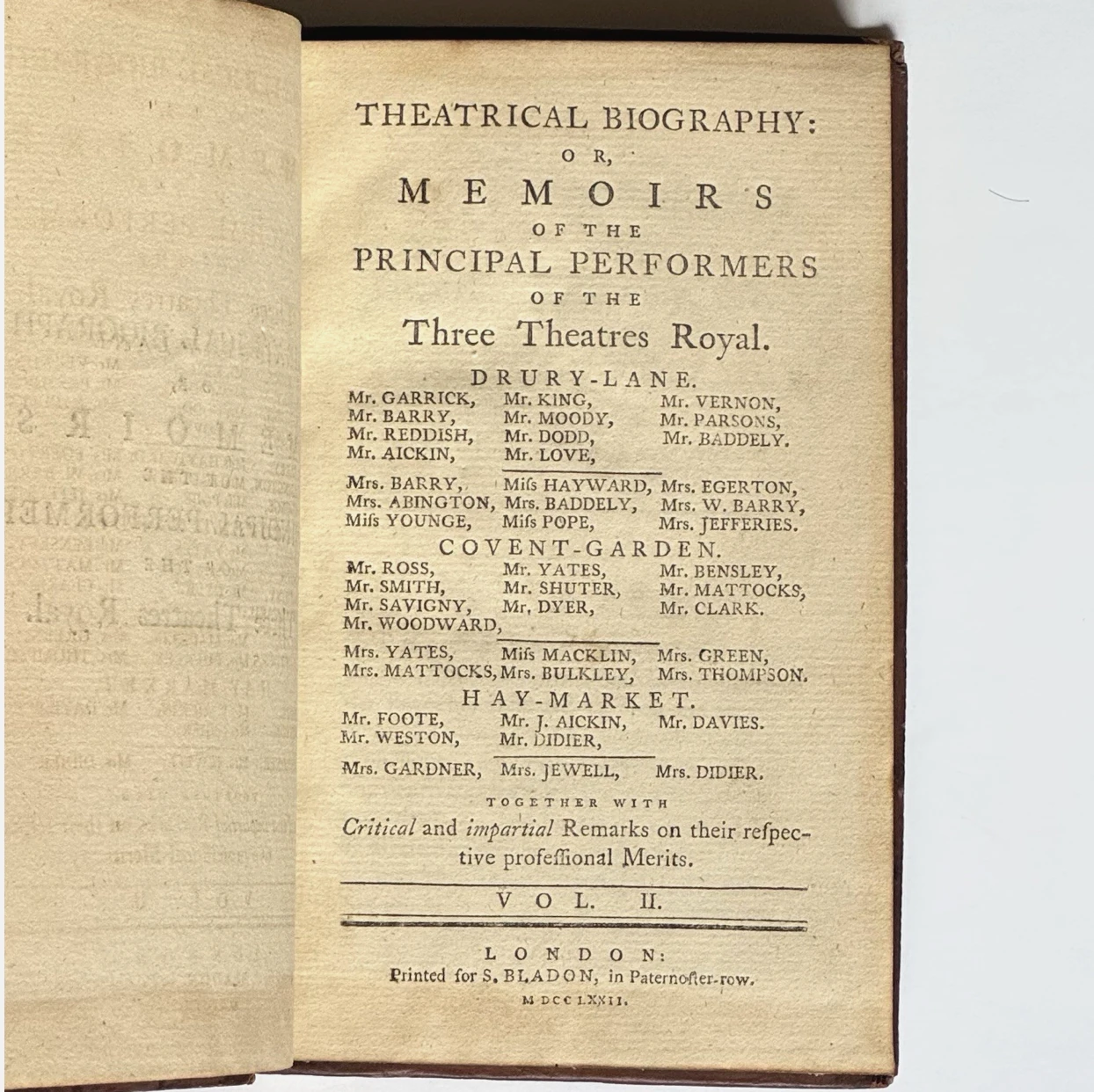 Theatrical Biography