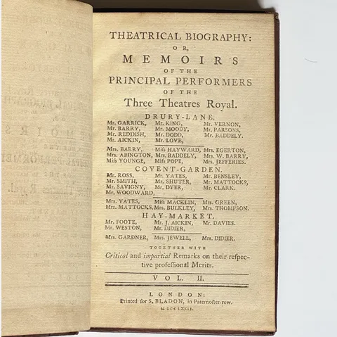 Theatrical Biography