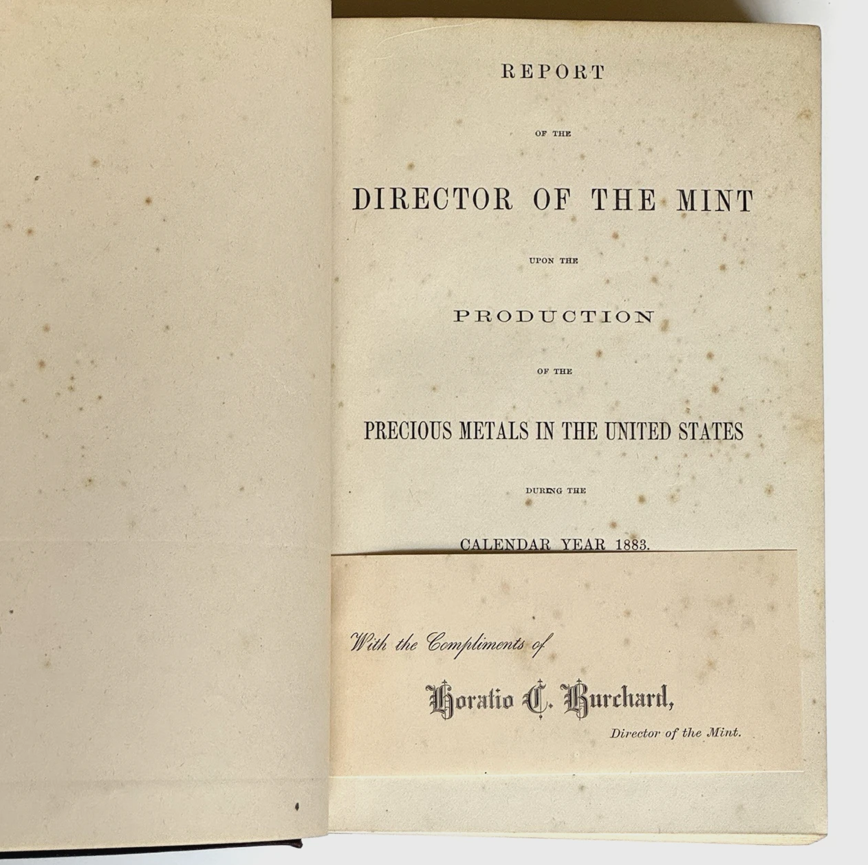 Report of the Director of the Mint