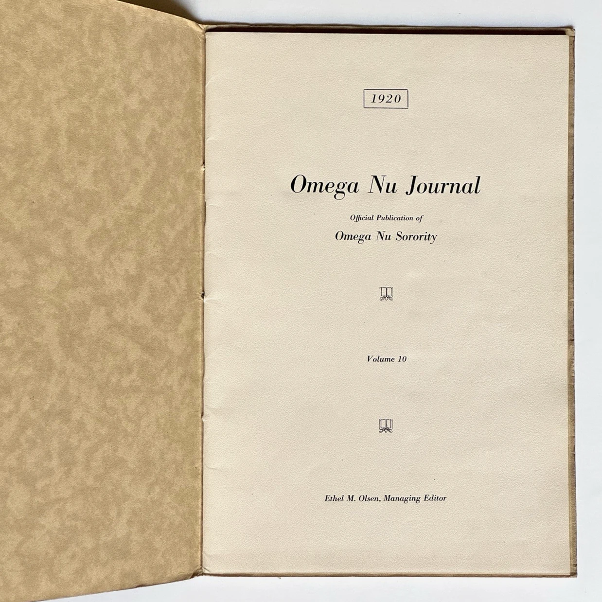 Omega Nu Journal