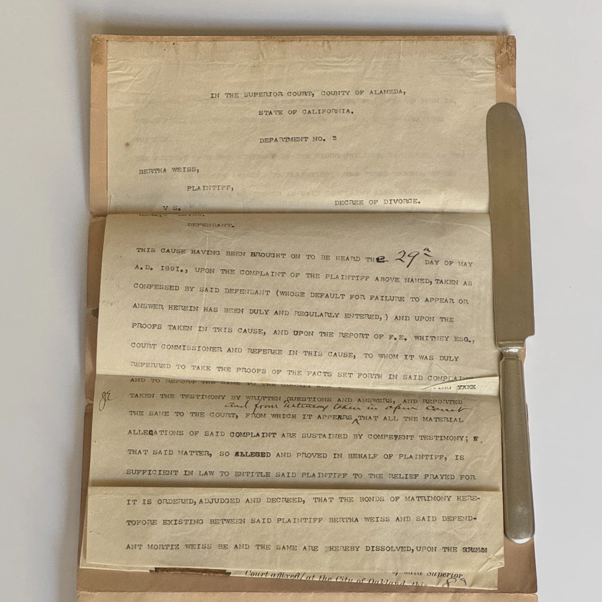 California Woman's Divorce Archive