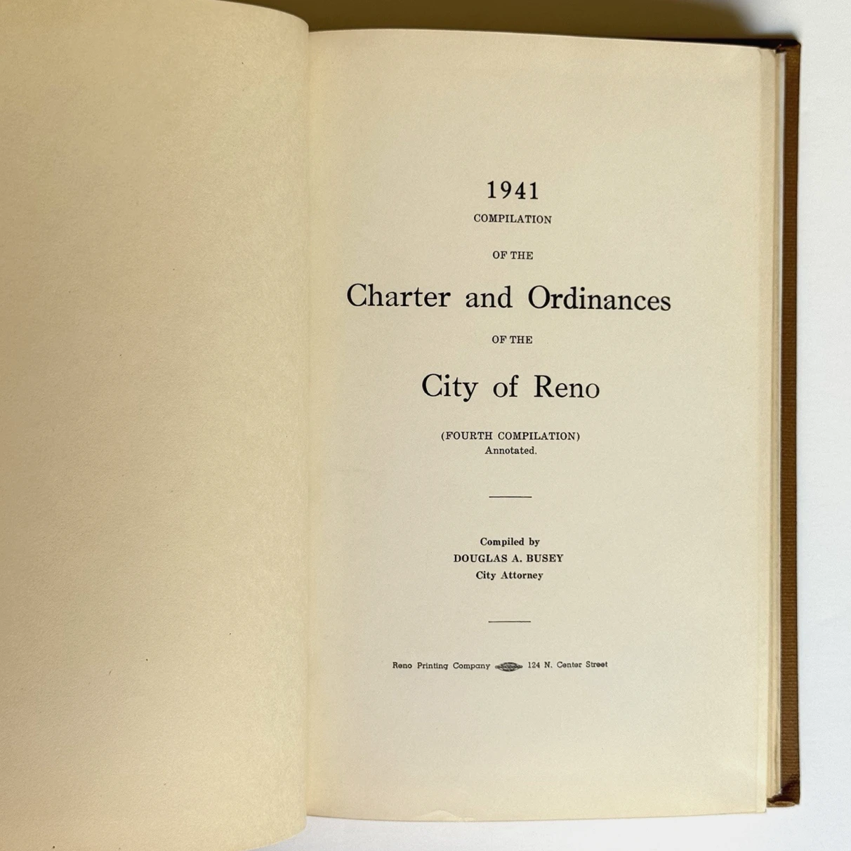 Charter and Ordinances of the City of Reno
