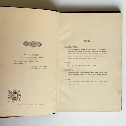 Catalogue of the Niles Tool Works