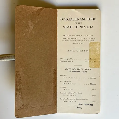 Official Brand Book of the State of Nevada