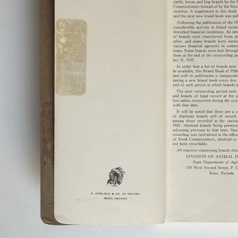 Official Brand Book of the State of Nevada
