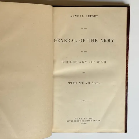 Annual Report of the General of the Army to the Secretary of War