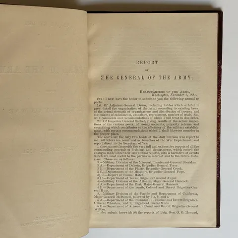 Annual Report of the General of the Army to the Secretary of War