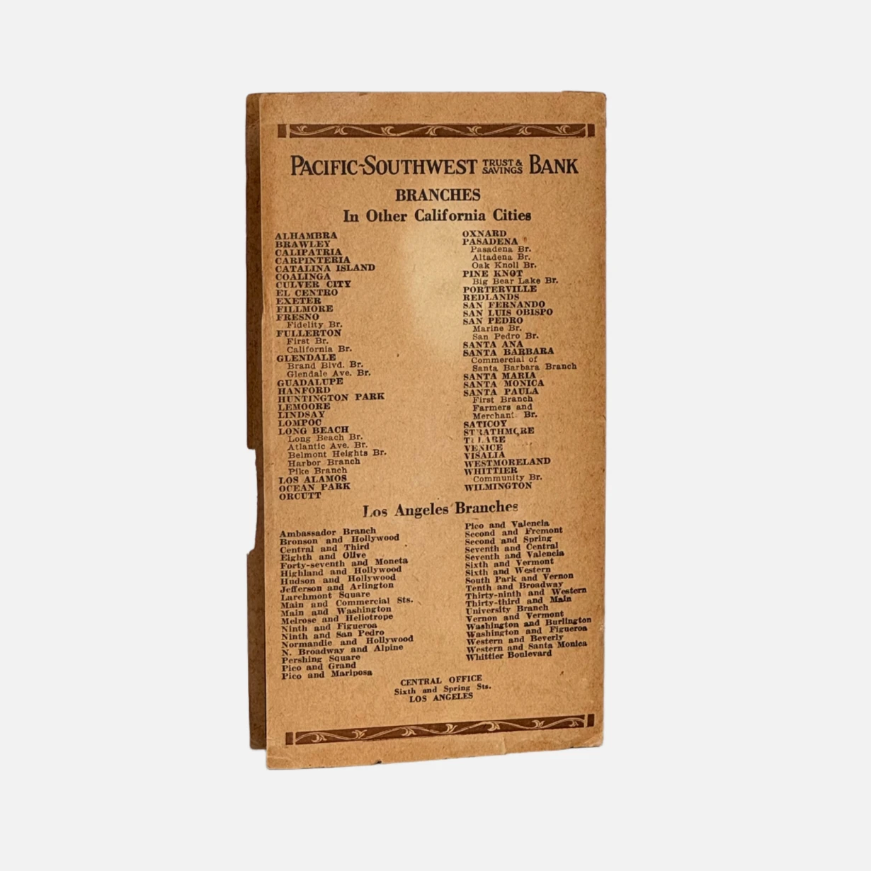 Maps, Los Angeles and the Pacific-Southwest