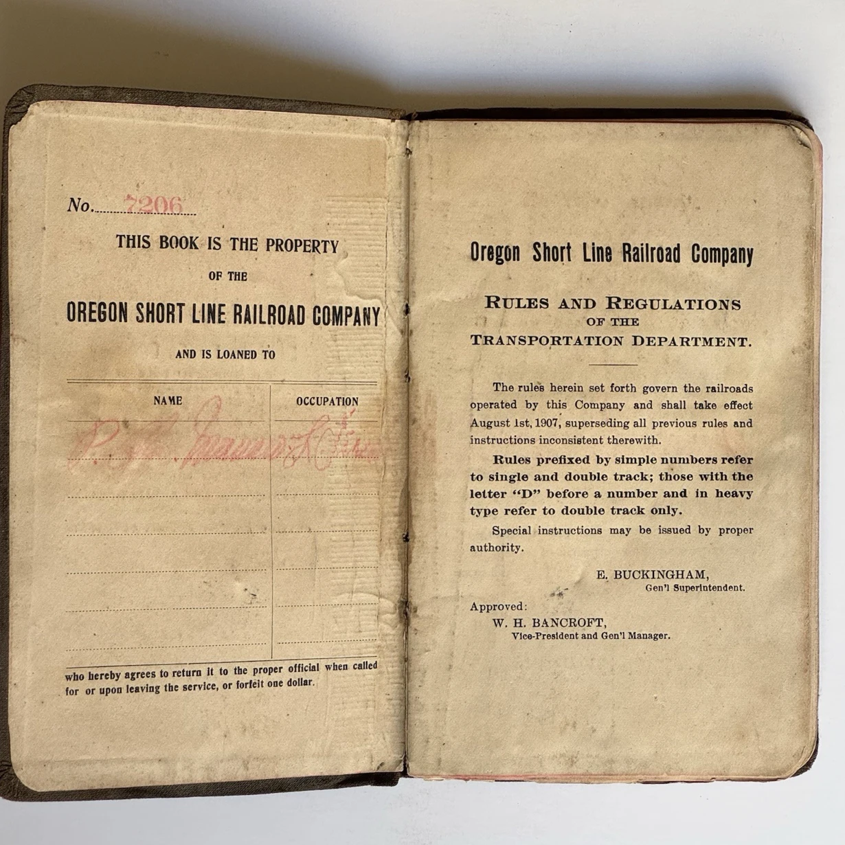 Rules and Regulations of the Transportation Department