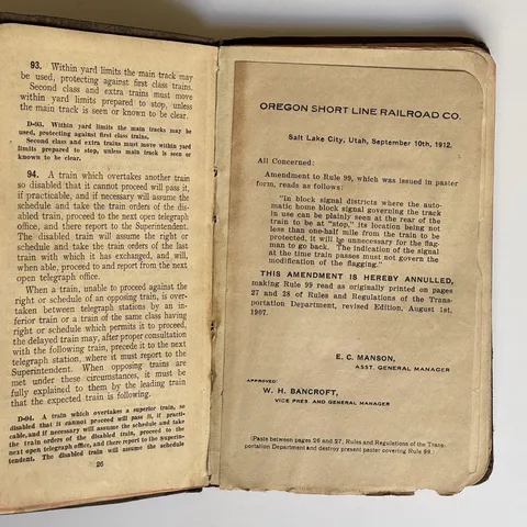 Rules and Regulations of the Transportation Department